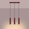 Lampa wisząca LAGOS 3L burgund