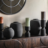 Zia Vase Black 335mm Set of 2