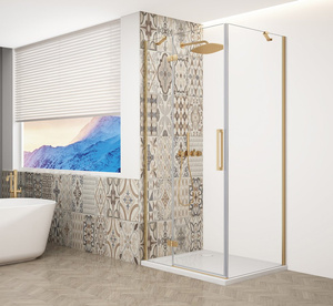 TRINITY GOLD MATT kabina prysznicowa 900x800mm, szkło czyste, lewe