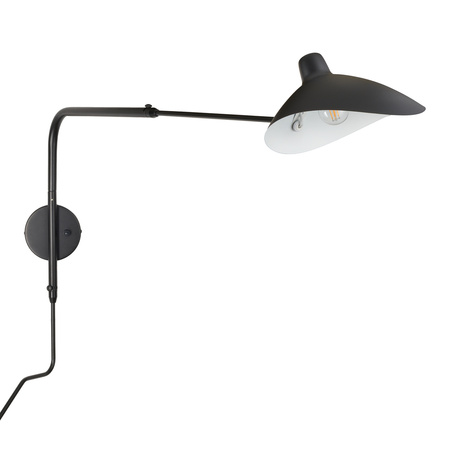Lampa ścienna CRANE-2W S, 110 cm - loftowy, kinkiet dwuramienny, czarny