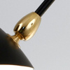 CRANE-3F - lampa podłogowa metalowa 3-ramienna, czarna, 210 cm