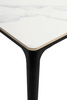 Stół SLIM 140x80 biały, czarny -          ceramiczny marmur, aluminium