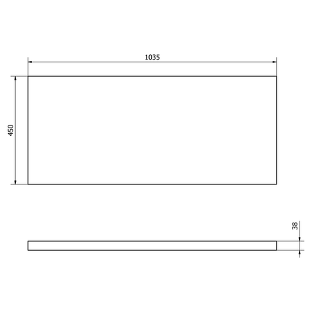 VEGA blat umywalkowy 104x45cm, dąb platin