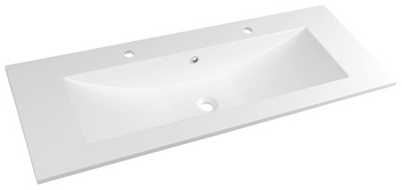 YUKON umywalka kompozytowa podwójna 120x45cm, 2biały