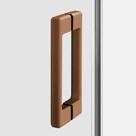 Kabina prysznicowa PRIME COPPER BRUSHED 1D prostokątna L 120x70x200 szkło czyste 6mm Active Shield 2.0