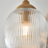 Ashcroft Ribbed Ceiling 3 Light Brushed Aged Brass