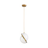 Lampa wisząca ORBITA biało-złota, akryl, 20 cm