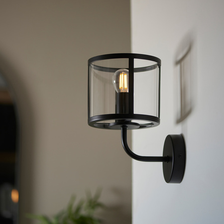 Hopton 1 Wall Light Black