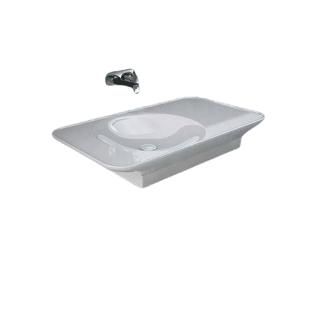 VALET Umywalka podwieszana & nablatowa 92 x 50,5 cm blat P biały połysk