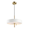 Lampa wisząca ARTDECO 35 cm - biało - złota do salonu
