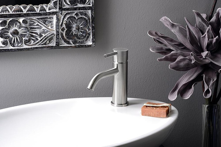 MINIMAL bateria umywalkowa, stal nierdzewna mat