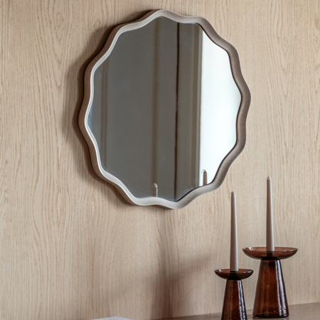Monterey Wave Round Mirror Smoke 600x30x600mm