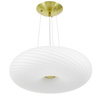 NOWOCZESNA LAMPA WISZĄCA BIAŁO-ZŁOTA MONARTE D48
