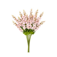 Vintage Hollyhock Floral Stem Tall Pink (12pk)