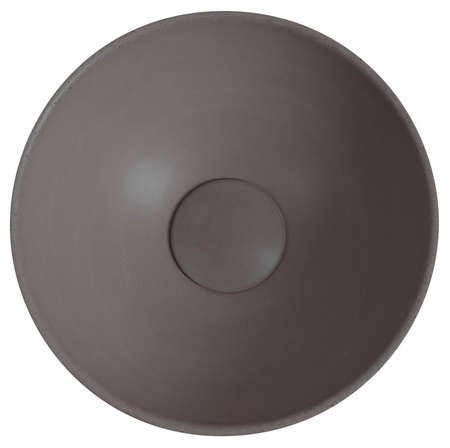 MINOR umywalka betonowa nablatowa, średnica 26cm, ciemnobrązowy mat