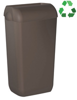 ECOLORED ścienny kosz na śmieci z pokrywą 23l, ABS, brązowy