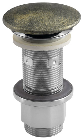 Korek umywalkowy 5/4'', klik-klak, betonowy grzybek, 10-80mm, złoty mat