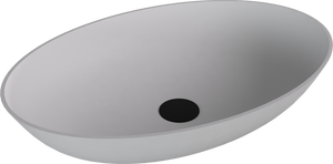 BANERA OVAL umywalka kompozytowa nablatowa, 60x40cm, biały mat