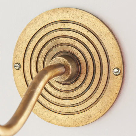 Ripple Curve Wall Light Antique Brass