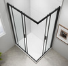 EASY BLACK kabina prysznicowa 900x800mm, szkło czyste