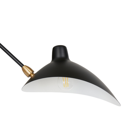 Lampa ścienna CRANE-2W S, 110 cm - loftowy, kinkiet dwuramienny, czarny
