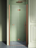Drzwi wnękowe NEW SOLEO COPPER BRUSHED 1D L 90x195 szkło czyste 6mm Active Shield 2.0 - składane