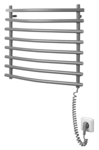 Elektryczna suszarka na ręczniki, 570x465mm, 72W, szary metalik (RAL9007)