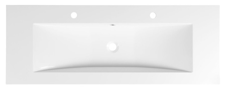 YUKON umywalka kompozytowa podwójna 120x45cm, 2biały