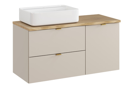 zestaw meblowy 100cm z blatem, szafką z koszem na pranie i umywalką nablatową Magic