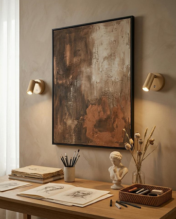 Lampa ścienna SHP PICKET złota