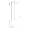 Lampa wisząca PRYSM 3L czarna