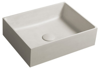 FORMIGO umywalka betonowa nablatowa, 47,5x36,5cm, piaskowy mat
