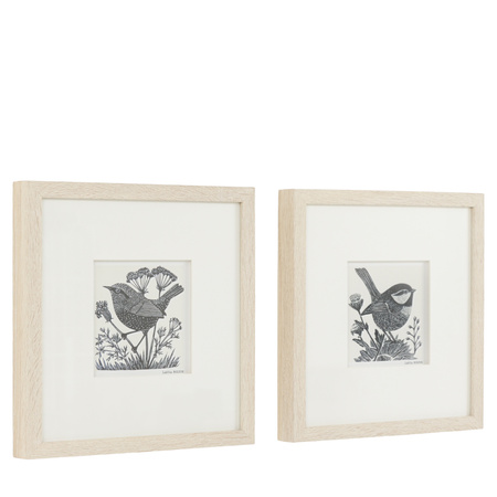 Obraz w ramie „Rural Studies I” – wielokolorowy, 30 × 3,2 × 30 cm, zestaw 2 szt.