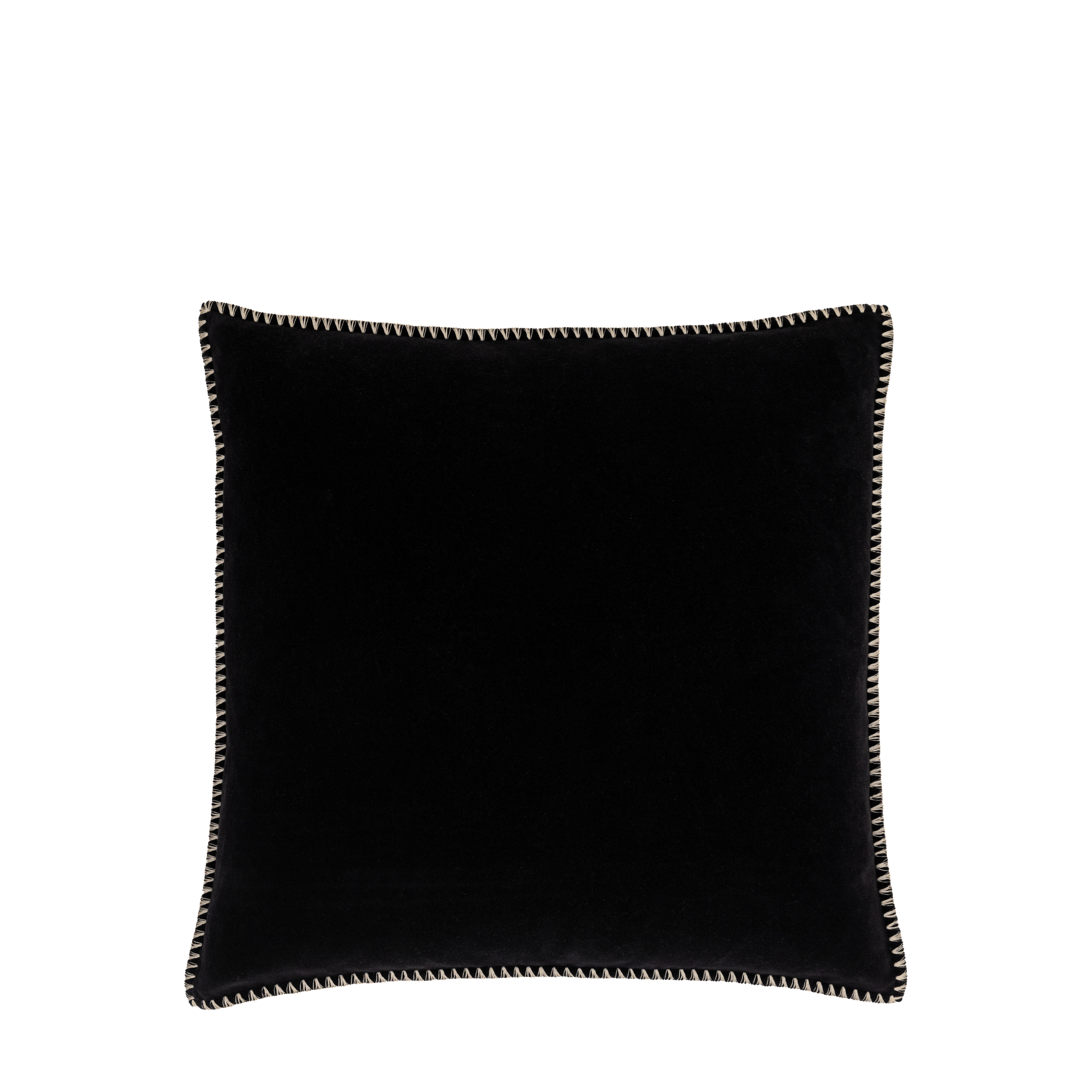 Poduszka dekoracyjna Nico – wypełnienie poliestrowe, czarna, 50 × 50 cm