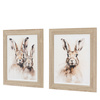 Obraz w ramie „Woodland Whiskers” – brązowy, 30,5 × 3,2 × 30,5 cm, zestaw 2 szt.