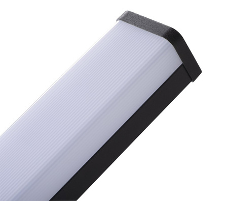 ASTEN oświetlenie LED, ścienne, 8W, 400x110mm, IP44, czarny mat