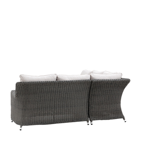 Zestaw ogrodowy narożny WINDSOR – sofa narożna + stolik, technorattan, 5 osób