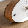 Greenwich Mantel Clock Oak Stripe 130x270x55mm