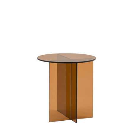 Parioli Glass Side Table Bronze 450x450x460mm
