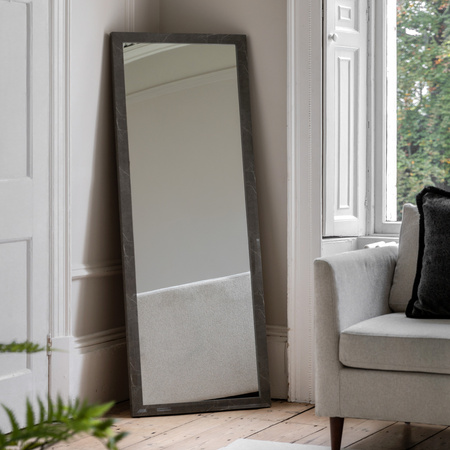 Romano Leaner Mirror Marbled Grey 570x1570mm