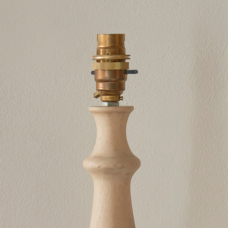 Hidcote Table Lamp Base Natural Wood