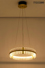 MOOSEE lampa wisząca SATURNUS 47 złota - LED, kryształ, stal szczotkowana