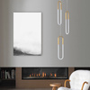 Lampa wisząca U-SHAPE mosiądz 60 cm