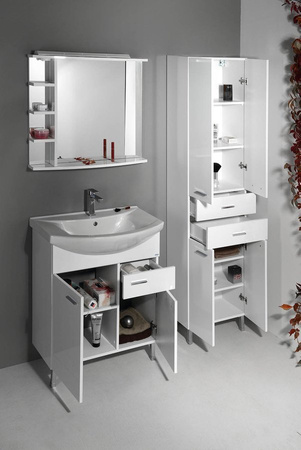 ZOJA/KERAMIA FRESH szafka wysoka, z szufladami 50x184x29cm, biała