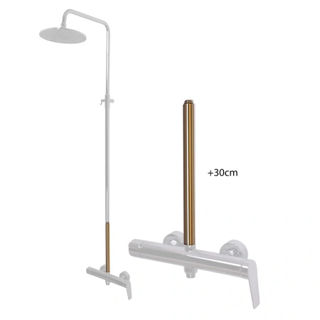 Przedłużka kolumny natryskowej 30cm, złoty
