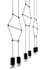 MOOSEE lampa wisząca FLUSSO LINE 6        czarna