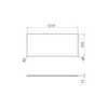 LOREA blat Rockstone 121x1,2x52,5cm, black attica