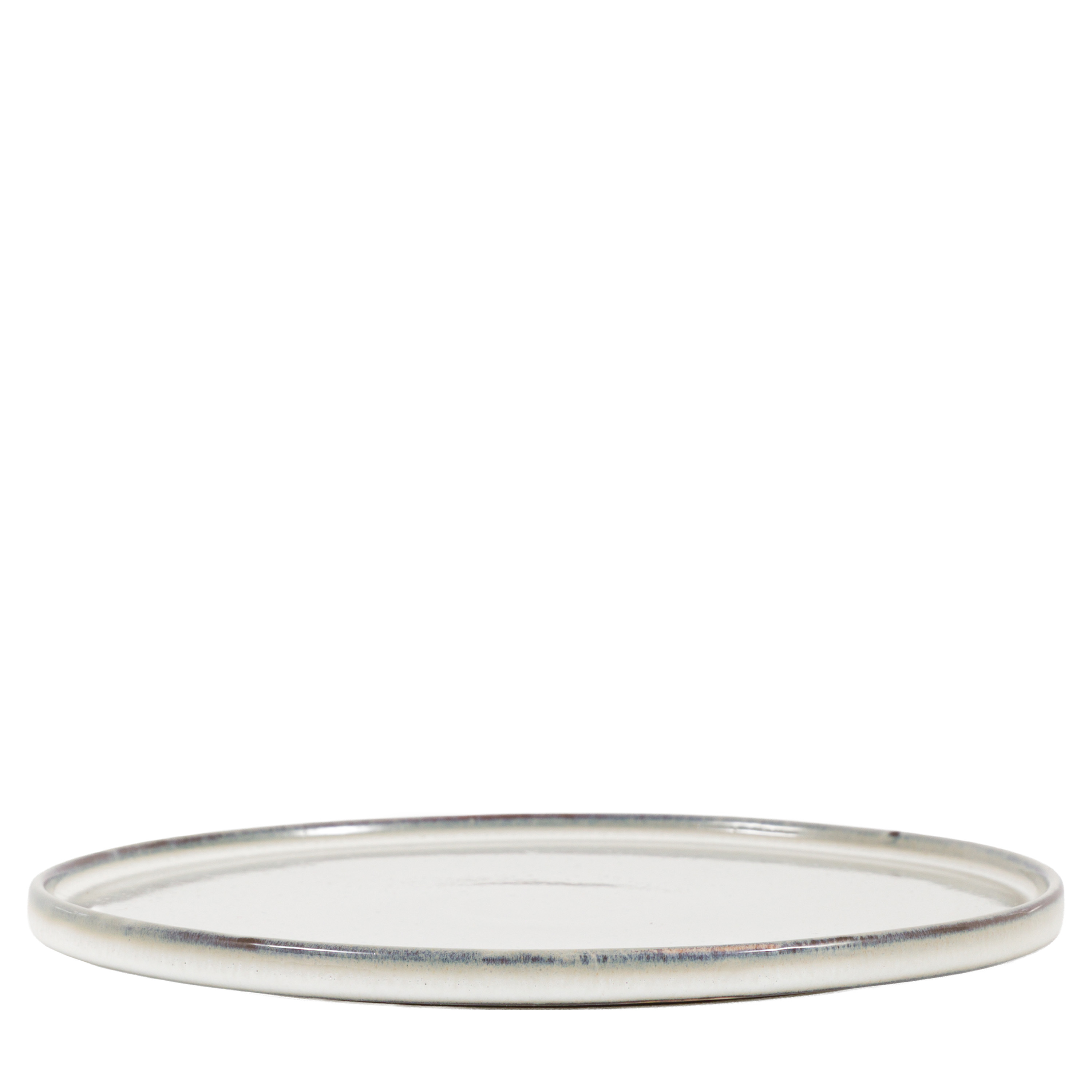 Talerz deserowy Reactive Glaze – jasnoszary, 18 × 18 × 3 cm, zestaw 4 szt.