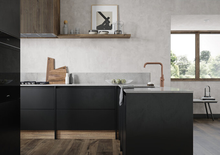 Bateria kuchenna szczotkowana miedź pvd