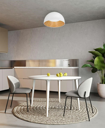 MOOSEE lampa sufitowa TOLLA biała / naturalna